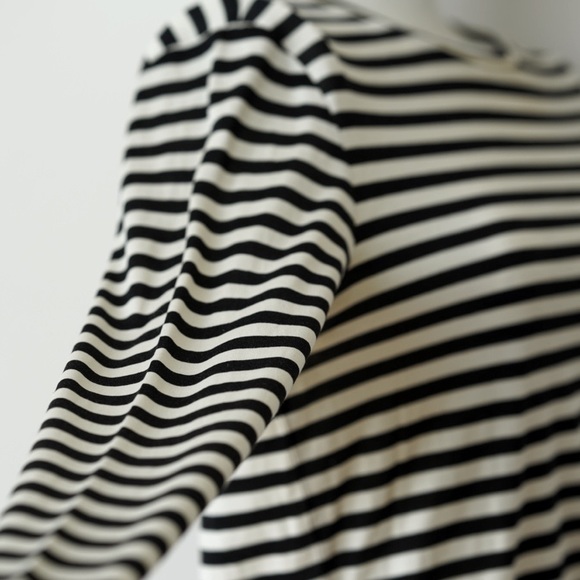 TORY BURCH Silk Stipe Blouse Long sleeve - Size Small - Picture 3 of 4